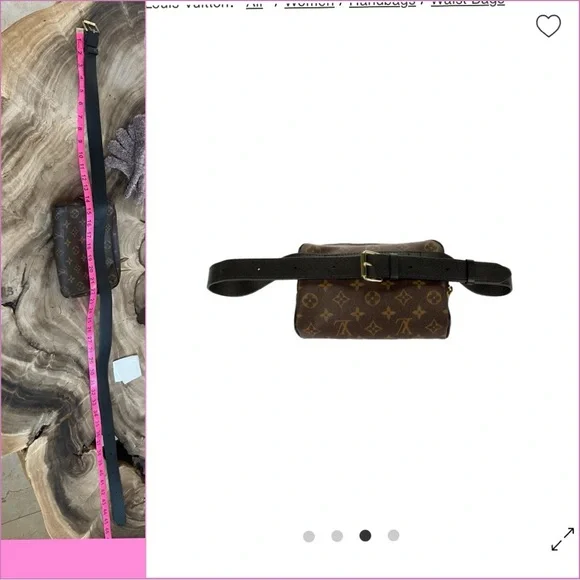 Louis Vuitton uniform waist belt bag bumbag monogram black leather large unisex - Picture 13 of 16